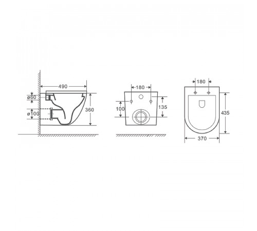 Комплект унитаза D&K Matrix DT1396016 с инсталляцией Geberit Duofix Sigma UP320 111.300.00.5 с сиденьем Микролифт