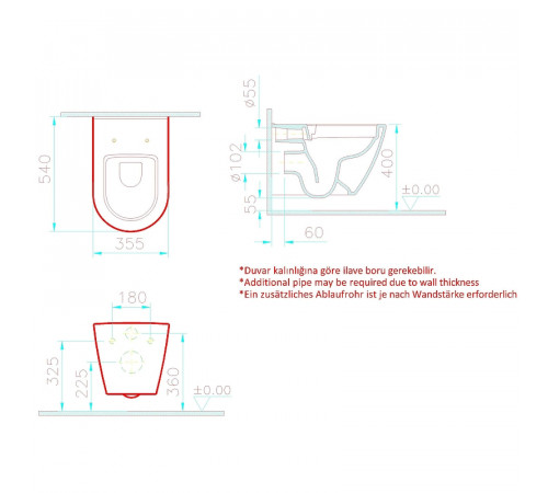 Унитаз Vitra Nest QuantumFlush 7870B403-0075 подвесной без сиденья