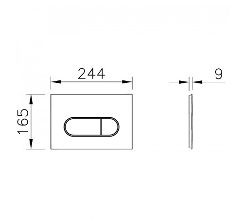 Комплект унитаза с инсталляцией Vitra Integra Square 9856B003-7207 с сиденьем Микролифт и клавишей смыва Хром глянцевый