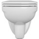 Комплект унитаза с инсталляцией Vitra Normus 9773B003-7201 с сиденьем Микролифт и Белой глянцевой клавишей смыва