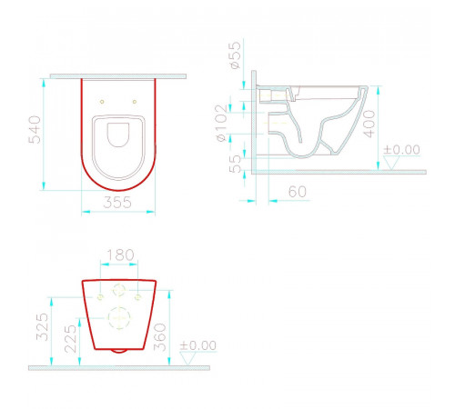 Унитаз Vitra Sanibelle 7551B003-0075 подвесной без сиденья