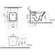 Комплект унитаза с инсталляцией Vitra Zentrum Square 9875B003-7201 с сиденьем Микролифт и клавишей смыва Хром глянцевый