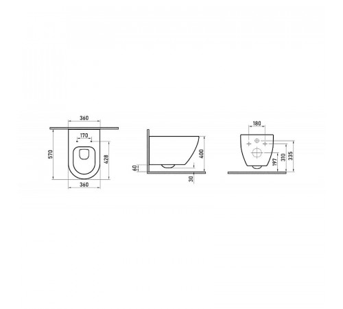 Комплект унитаза с инсталляцией Berges Novum Rimless 043266 с сиденьем Микролифт и Белой клавишей смыва