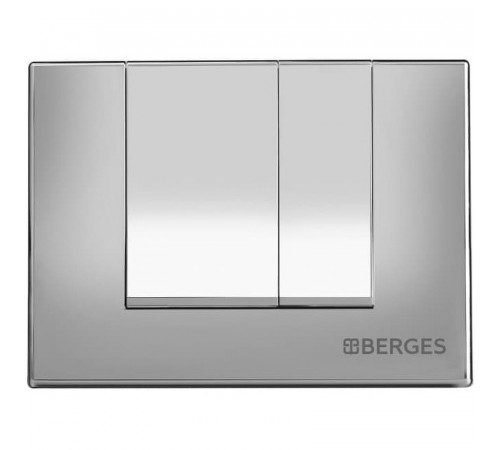 Комплект унитаза с инсталляцией Berges Novum Rimless 043247 с сиденьем Микролифт и клавишей смыва Хром глянец