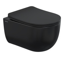 Унитаз Berges Ventas Black Rimless 082136 подвесной Черный с сиденьем Микролифт