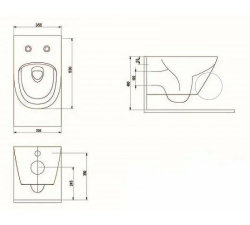 Комплект унитаза биде beWash Bogen 88303601 с инсталляцией Viega Prevista Dry 8524.14 792596 с сиденьем Микролифт и клавишей смыва Хром