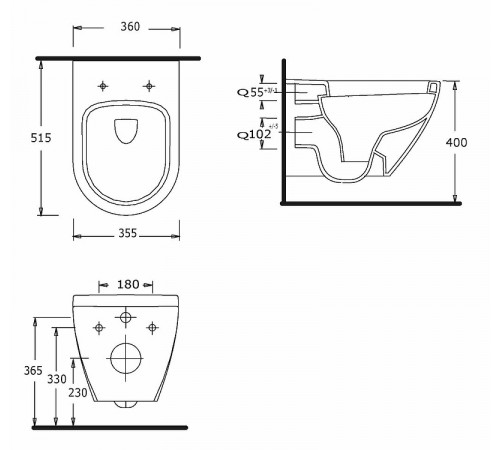 Комплект унитаза beWash Vettern 82323201 с инсталляцией Viega Prevista Dry 8524.14 792596 с сиденьем Микролифт и клавишей смыва Хром