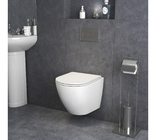 Комплект унитаза Grossman GR-4455S с инсталляцией Grohe Rapid SL 38772001 с сиденьем Микролифт и клавишей смыва Хром