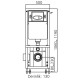 Комплект унитаза с инсталляцией SantiLine SL-5007+SL-01 с сиденьем Микролифт и клавишей смыва Хром