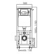 Комплект унитаза с инсталляцией SantiLine SL-5005+SL-01 с сиденьем Микролифт и клавишей смыва Хром