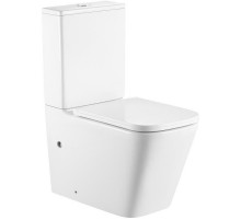 Унитаз компакт SantiLine SL-5028 Белый с бачком и сиденьем Микролифт