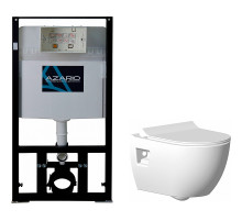 Комплект унитаза с инсталляцией Azario AZ-8010-1000+Ocean plus с сиденьем Микролифт