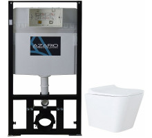 Комплект унитаза с инсталляцией Azario Teramo AZ-8010-1000+AZ-0052 с сиденьем Микролифт