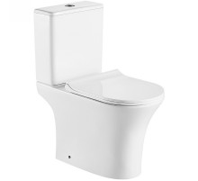 Унитаз компакт Azario Fretta Round AZ-1038A с бачком и сиденьем Микролифт