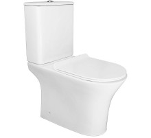 Унитаз компакт Azario Fretta Round AZ-1217+AZ-1216 с бачком и сиденьем Микролифт