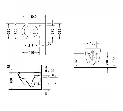 Унитаз Duravit Starck 3 42250900A1 подвесной с сиденьем Микролифт