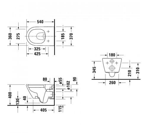 Унитаз Duravit D-Neo 45770900A1 подвесной с сиденьем Микролифт