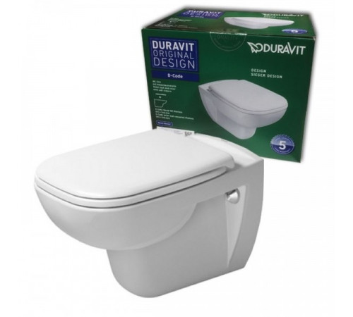 Унитаз Duravit D-Code 45700900A1 подвесной с сиденьем Микролифт