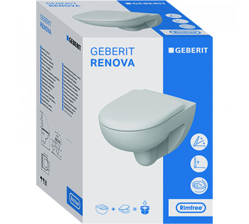 Унитаз Geberit Renova 500.801.00.1 с сиденьем Микролифт