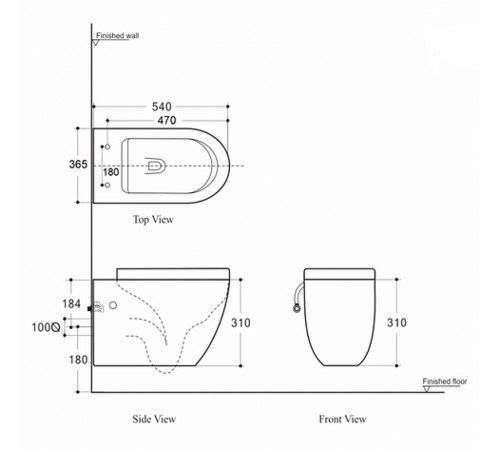 Унитаз Aquanet Cetus-BW Rimless 287008 подвесной с сиденьем Микролифт