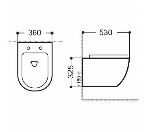 Унитаз Aquanet Cetus 2.0 W MB Rimless 279091 подвесной с сиденьем Микролифт