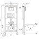 Комплект унитаза с инсталляцией Abber Bequem AC1100-AC0105-AC0120 с сиденьем Микролифт и клавишей смыва Хром