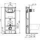 Комплект унитаза с инсталляцией Ideal Standard Tesi Aqua Blade TT00002/121A6 с сиденьем Микролифт и Черной матовой клавишей смыва