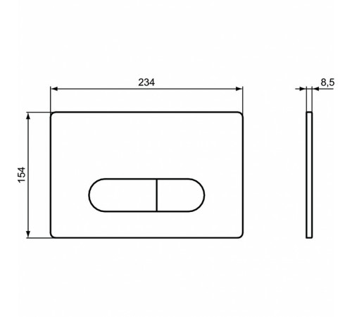 Комплект унитаза с инсталляцией Ideal Standard Tesi Rimless TT00003/115JG с сиденьем Микролифт и клавишей смыва Хром матовый