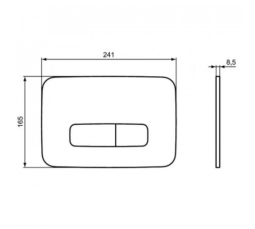 Комплект унитаза с инсталляцией Ideal Standard Tesi Rimless TT00003/123A6 с сиденьем Микролифт и Черной матовой клавишей смыва