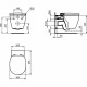 Комплект унитаза с инсталляцией Ideal Standard Connect P211601 с сиденьем Микролифт и клавишей смыва Хром