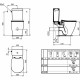 Унитаз компакт Ideal Standard Connect E042901 без бачка и сиденья