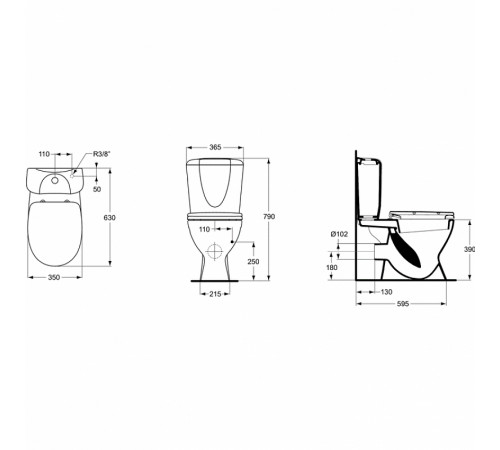 Унитаз компакт Ideal Standard Eurovit W908701 с бачком и сиденьем Микролифт