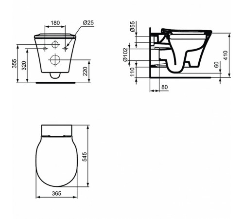 Унитаз Ideal Standard Connect Air K819501 подвесной с сиденьем Микролифт