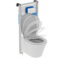 Комплект унитаза с инсталляцией Ideal Standard Connect Air PR212101 с сиденьем Микролифт и клавишей смыва Хром