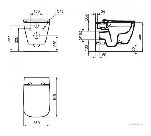 Унитаз Ideal Standard I.Life B T533001 подвесной с сиденьем Микролифт