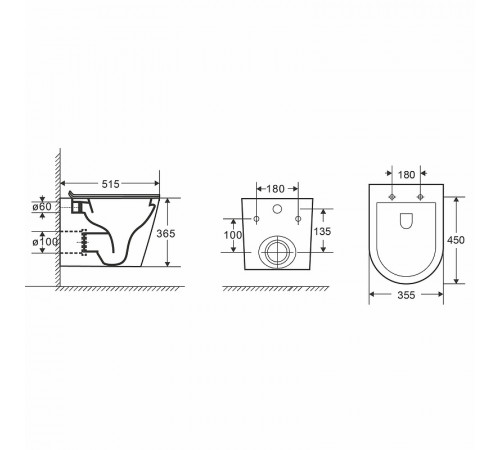 Комплект унитаза с инсталляцией Point Виктория PN48072GM с сиденьем Микролифт и клавишей смыва Графит