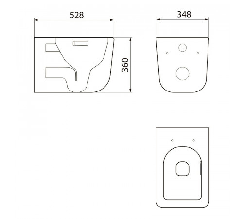 Унитаз Point Меркурий PN41831 подвесной с сиденьем Микролифт