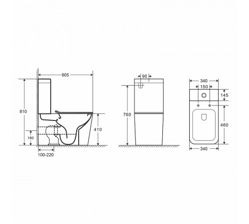 Унитаз компакт Point Ника PN42081 с бачком и сиденьем Микролифт