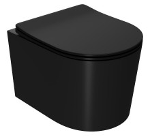 Унитаз Point Веста PN41701BM подвесной Черный матовый с сиденьем Микролифт