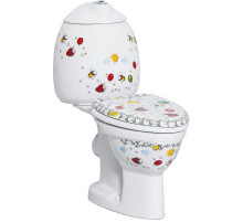 Унитаз компакт Creavit Cocuk CK310-11CB00E-FF00+KC0802.01.1000E Белый с декором с сиденьем без бачка