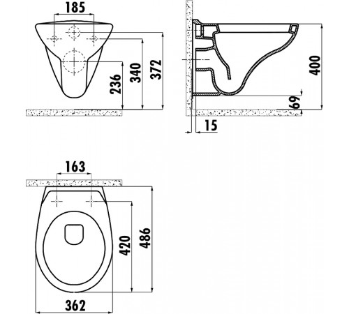 Комплект унитаза Creavit Perla TP320-11CB00E-0000+KC0703.01.0000E с сиденьем Микролифт и инсталляцией Alcaplast Sadroмodul AM101/1120-0001+M578 с Черной матовой клавишей смыва