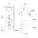 Комплект унитаза Sintesi SIN-CCI-SMP-101,SIN-FB-BSC-503,SIN-TS-EVI-151 с сиденьем Микролифт и клавишей смыва Хром