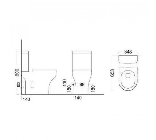 Унитаз компакт Kerama Marazzi Buongiorno Rimless BG.wc.01 Белый глянцевый без бачка и сиденья