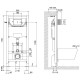 Комплект унитаза с инсталляцией Lemark Florex 100124422 с сиденьем Микролифт и Белой глянцевой клавишей смыва