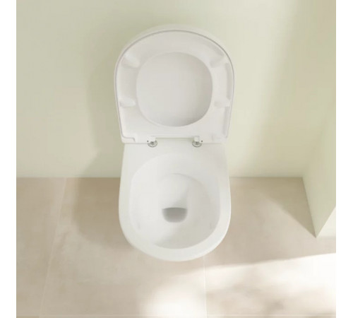 Комплект унитаза Villeroy&Boch O Novo 5660H101 с инсталляцией Tece Profil 9400412 с сиденьем Микролифт и клавишей смыва Хром глянцевый