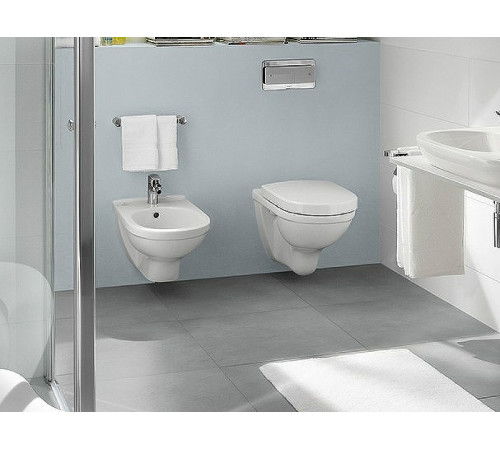 Комплект унитаза Villeroy&Boch O Novo 5660H101 с инсталляцией Tece Profil 9400412 с сиденьем Микролифт и клавишей смыва Хром глянцевый