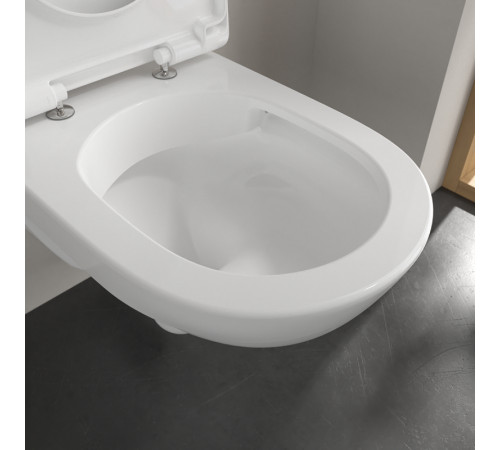 Комплект унитаза с инсталляцией Villeroy&Boch O.Novo 5660D201 с сиденьем Микролифт и клавишей смыва Хром глянцевый