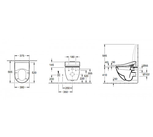 Унитаз Villeroy&Boch Subway 66001001 подвесной без сиденья