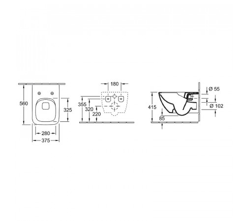 Унитаз Villeroy&Boch Collaro 4626HS01 подвесной с сиденьем Микролифт