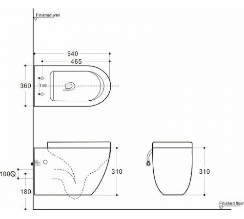 Унитаз Creto Logan  L1 1001-001-L1W подвесной Белый с сиденьем Микролифт